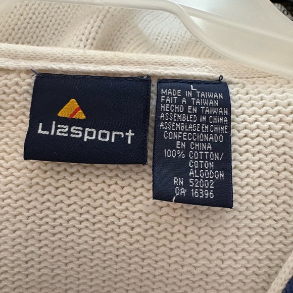 Vintage Liz Sport Colorful Argyle Cardigan Sweater - Picture 5 of 6